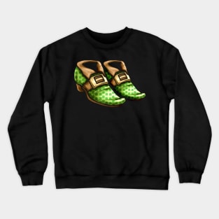 Green Shamrock Shoes Of A Leprechaun Worn On St Patricks Day Crewneck Sweatshirt